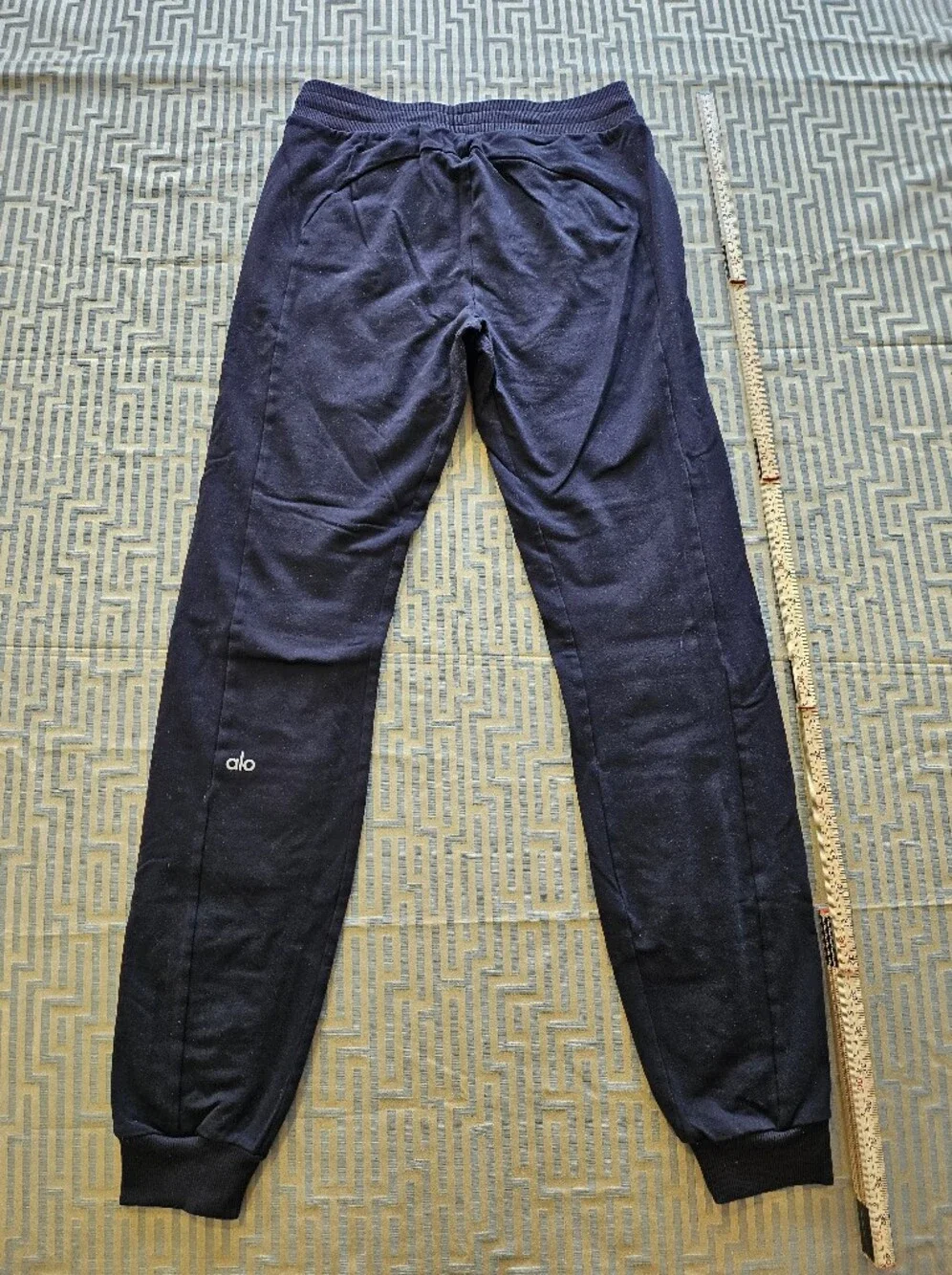 ALO Yoga Quilted Black Track Joggers
